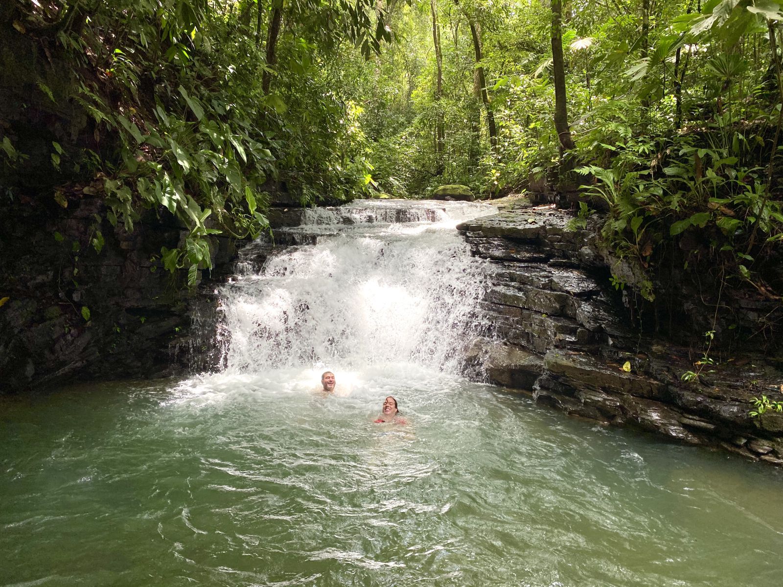 A refreshing time at Jade Waterfall