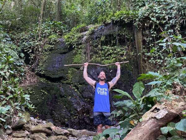 A young man enjoying nature, part of Trail 3