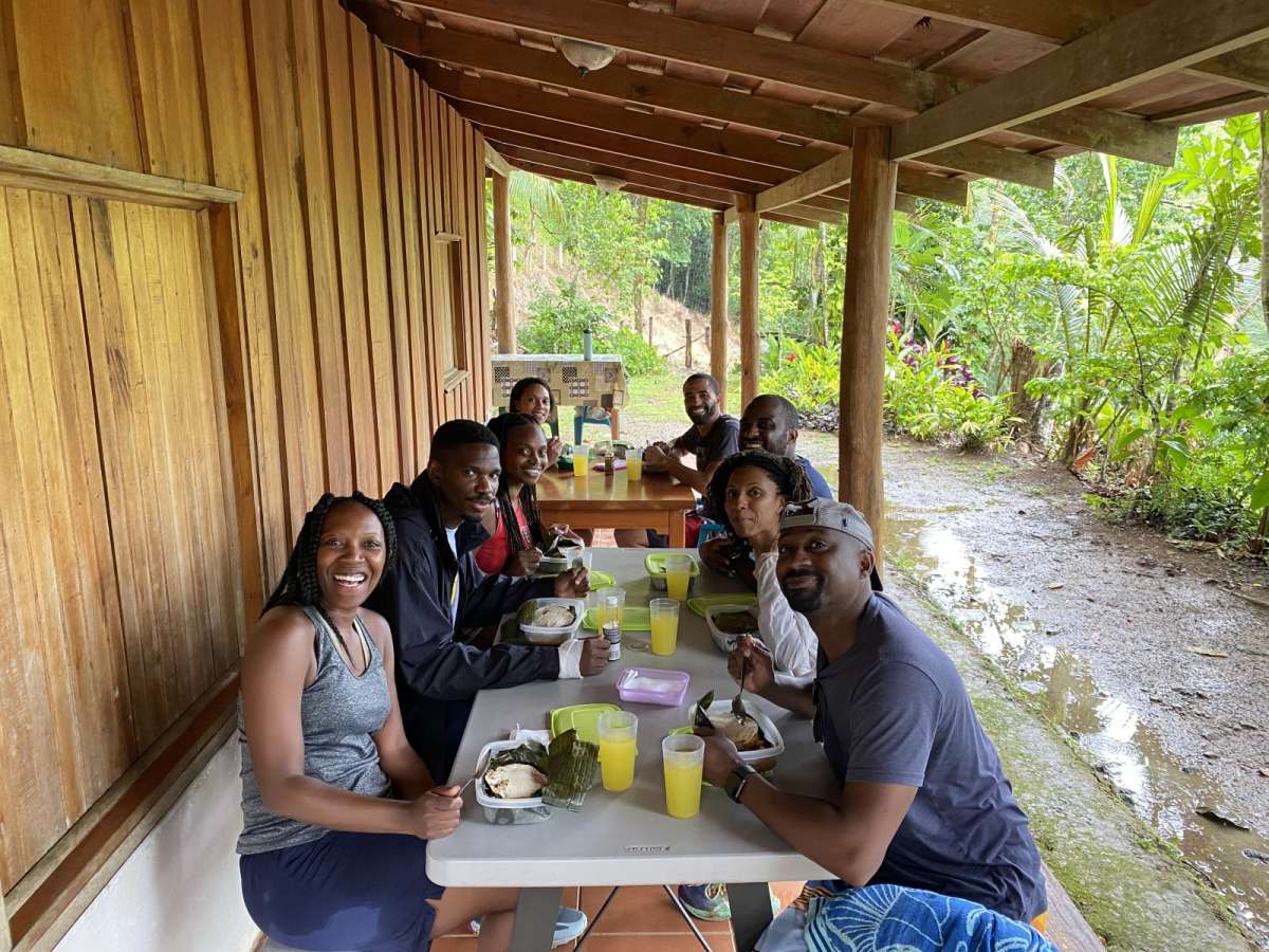 Having lunch at Ébano House, a Nature Reserve and Farm with Rainforest and Waterfalls at Barú Costa Rica