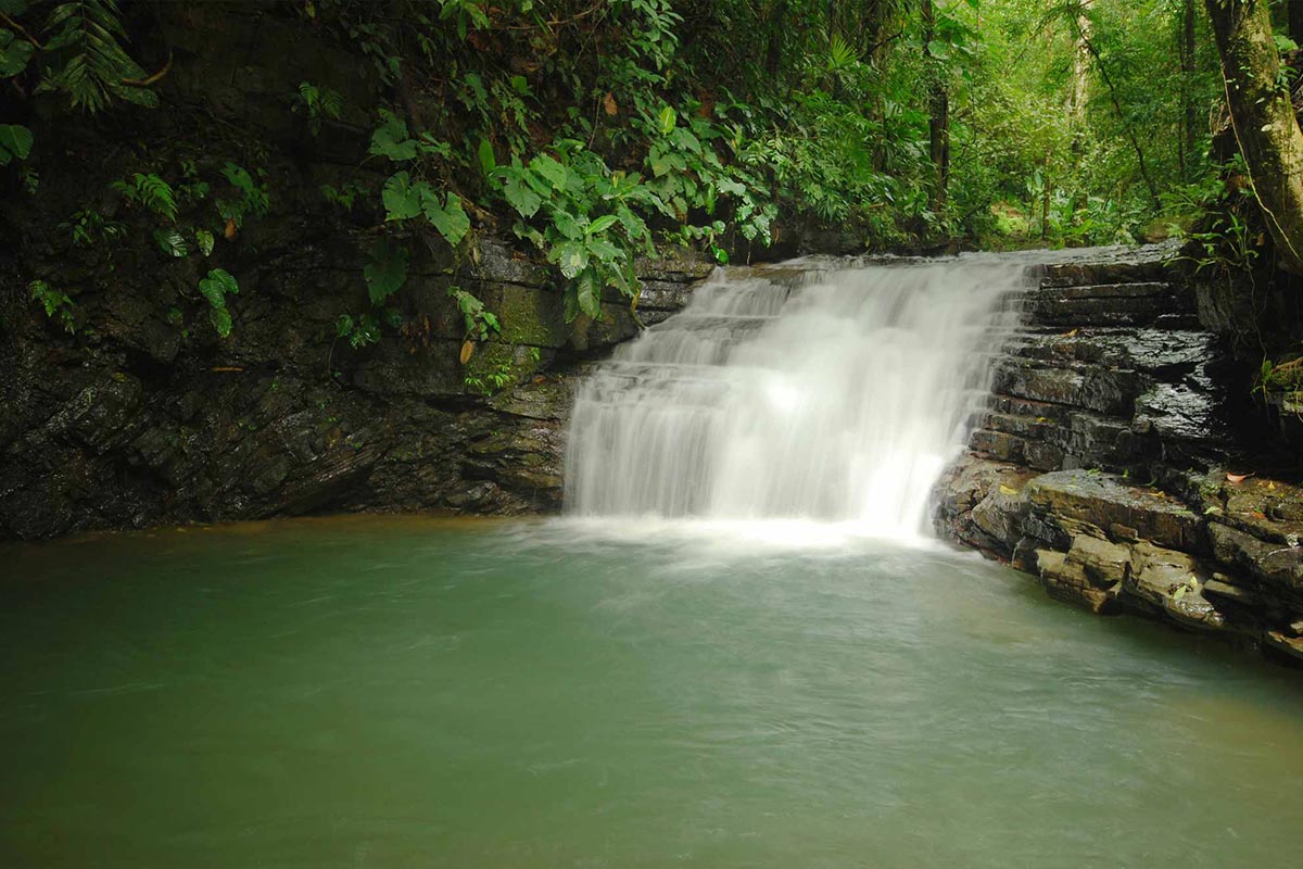 Jade Waterfall at the Natural Reserve of Hacienda Ebano - near Dominical - Baru Costa Rica